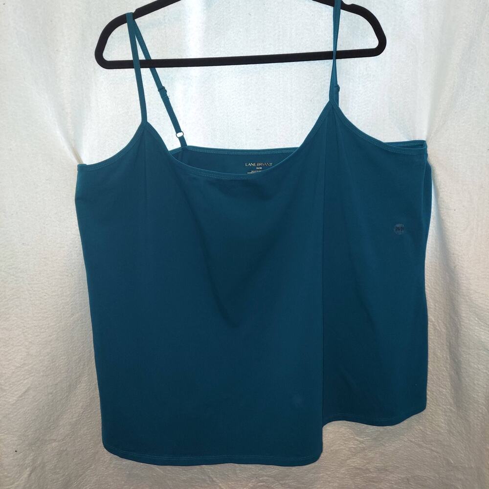 LANE BRYANT TANK Top Womens 26/28 Blue Basic Casual Tee Cami